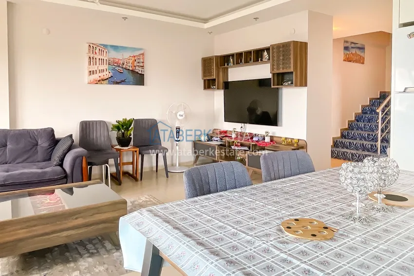 Purchase  Furnished duplex penthouse with sea view — Kestel, Alanya 3 