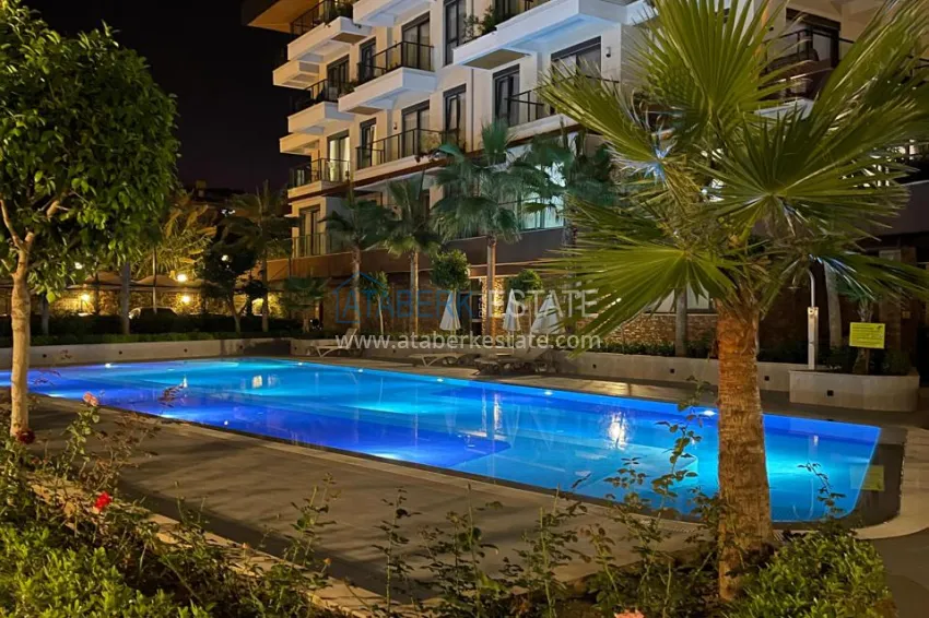 1+1 apartment in Alanya, Oba district, in a comfort-class complex 1 