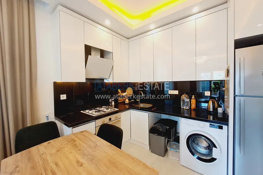 Purchase Turnkey 1+1 apartment with garden view in a hotel-type complex — Alanya, Mahmutlar district 5 