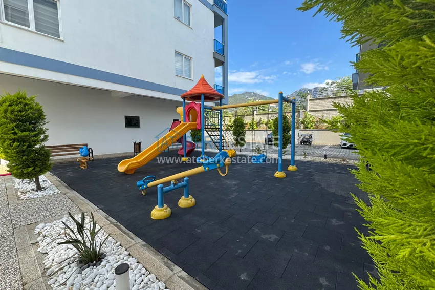 2+1 duplex with furniture and mountain views in a young modern complex, Oba district — Alanya 8