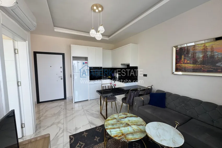 Purchase One bedroom apartment with furniture and sea view at a bargain price — Kargicak, Alanya 6 