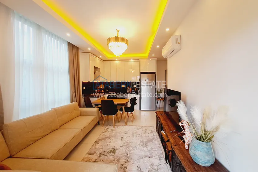 Purchase Turnkey 1+1 apartment with garden view in a hotel-type complex — Alanya, Mahmutlar district 6 