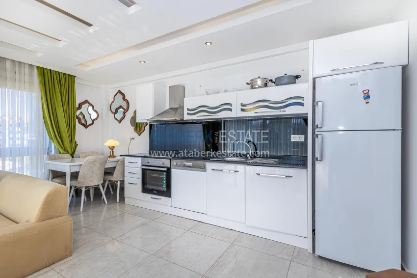 Purchase Apartment 1+1 with furniture and sea view — Kestel, Alanya 8 