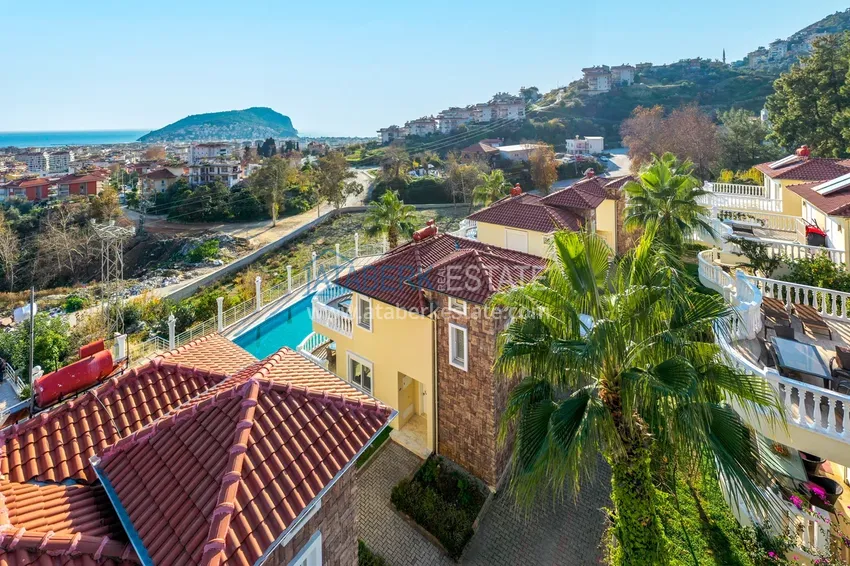 Furnished 3+1 villa in Alanya, with spectacular panoramic views — Tepe mountain area 8 