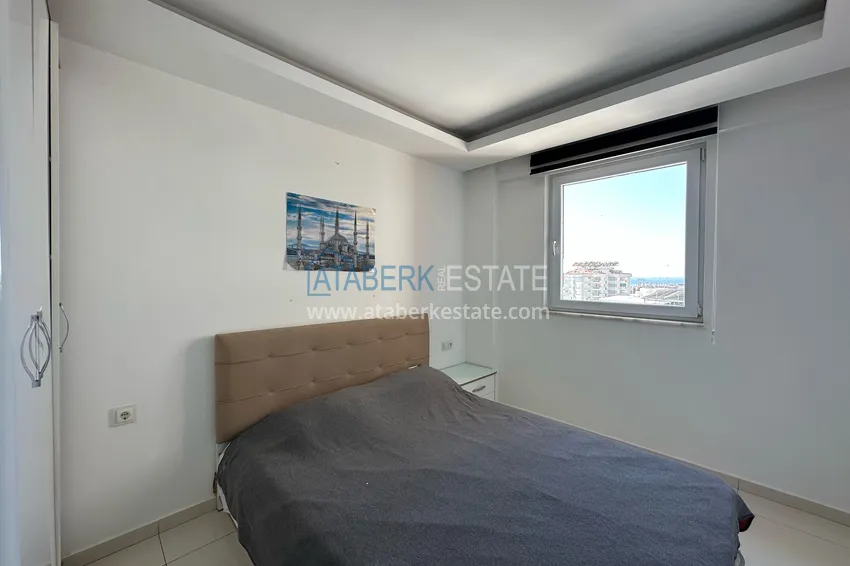 Purchase  1+1 apartment with furniture and sea view in the center of Alanya - Cleopatra beach area  7 