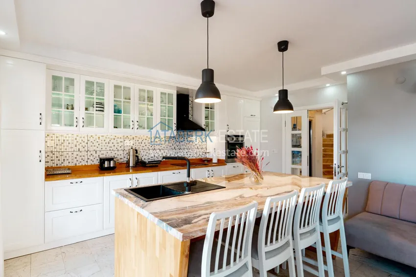 Purchase  Furnished 3+1 villa in Alanya, with spectacular panoramic views — Tepe mountain area 8 