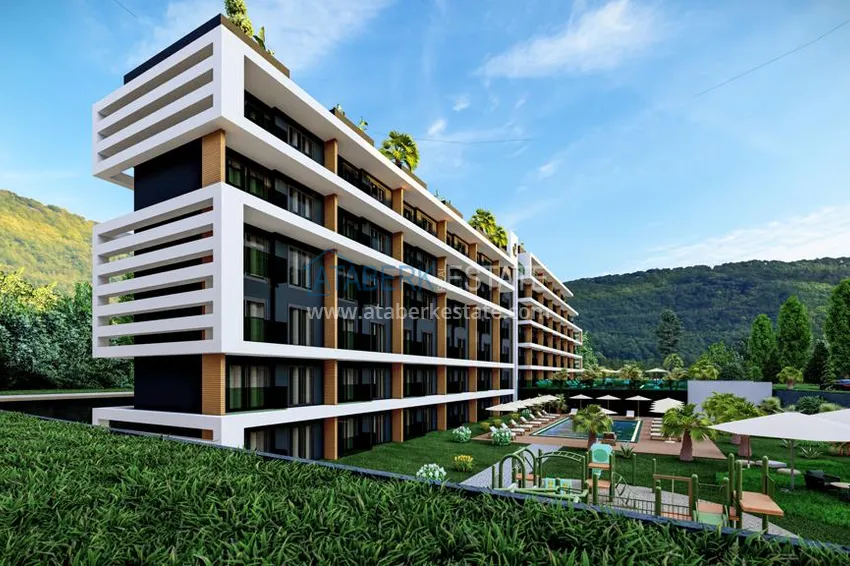 Apartment 1+1 in a complex with a hotel concept — Antalya, Altintash district 9 