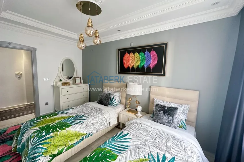 Purchase  Furnished apartment 2+1 in Oba area - only 350 meters to the sea, suitable for residence permit 15 