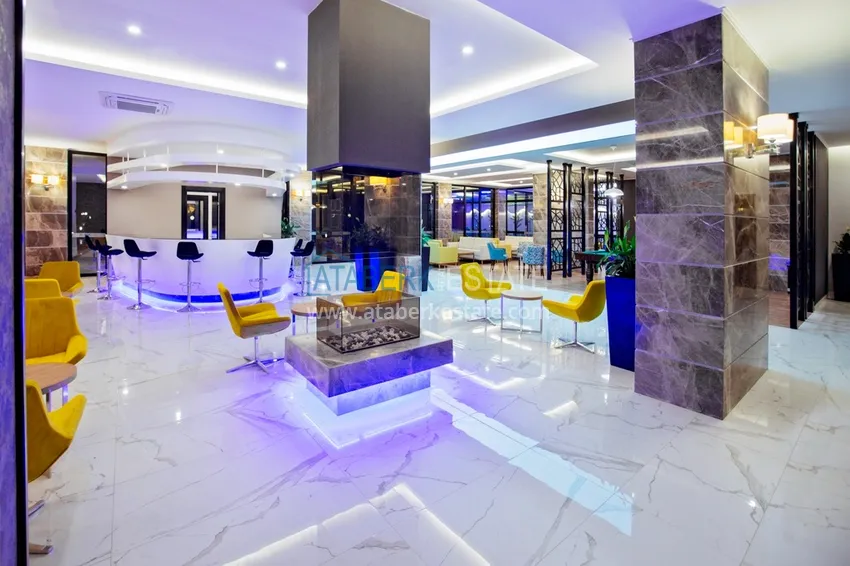 Apartment for rent in Alanya, Tosmur area - furnished, spacious terrace, luxury complex, 250 m beach 17