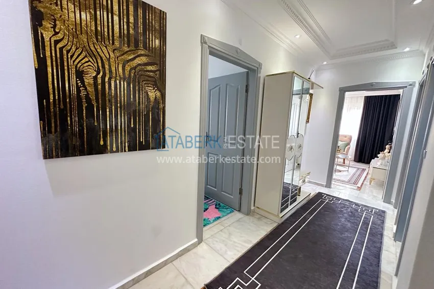 Purchase  Furnished apartment 2+1 in Oba area - only 350 meters to the sea, suitable for residence permit 1 