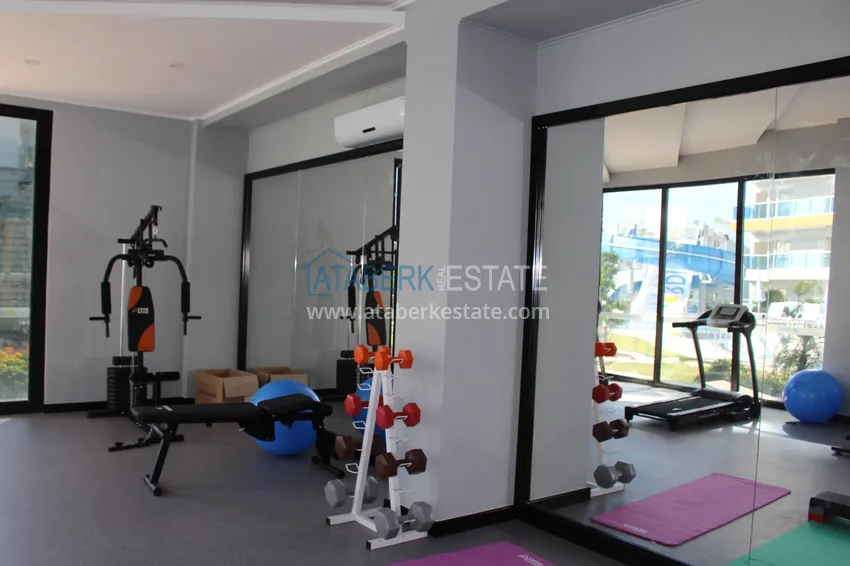 Apartment for rent in Alanya, Tosmur area - furnished, spacious terrace, luxury complex, 250 m beach 20