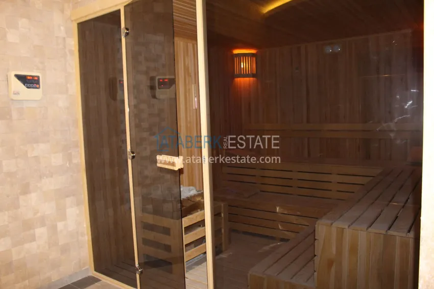 Apartment for rent in Alanya, Tosmur area - furnished, spacious terrace, luxury complex, 250 m beach 26