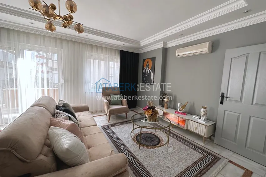 Purchase  Furnished apartment 2+1 in Oba area - only 350 meters to the sea, suitable for residence permit 3 