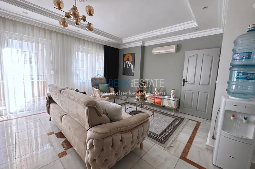 Purchase  Furnished apartment 2+1 in Oba area - only 350 meters to the sea, suitable for residence permit 4 