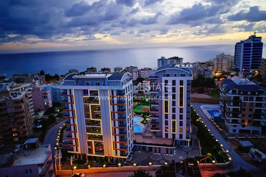 Apartment for rent in Alanya, Tosmur area - furnished, spacious terrace, luxury complex, 250 m beach 4