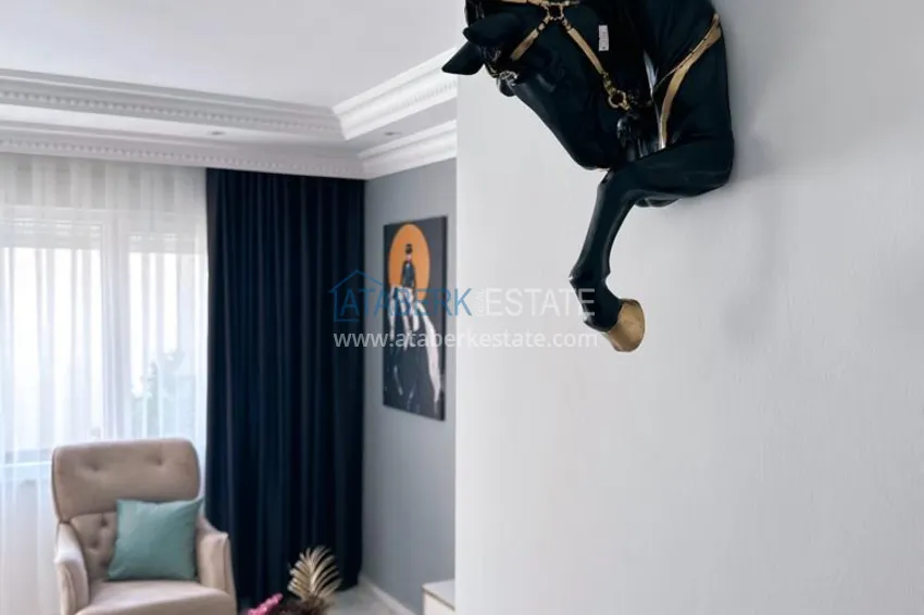 Purchase  Furnished apartment 2+1 in Oba area - only 350 meters to the sea, suitable for residence permit 5 