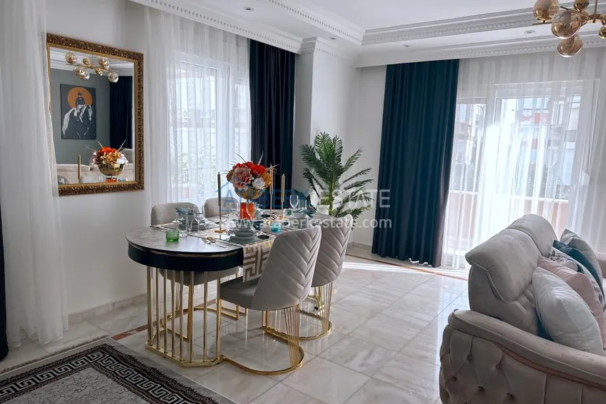 Purchase  Furnished apartment 2+1 in Oba area - only 350 meters to the sea, suitable for residence permit 7 