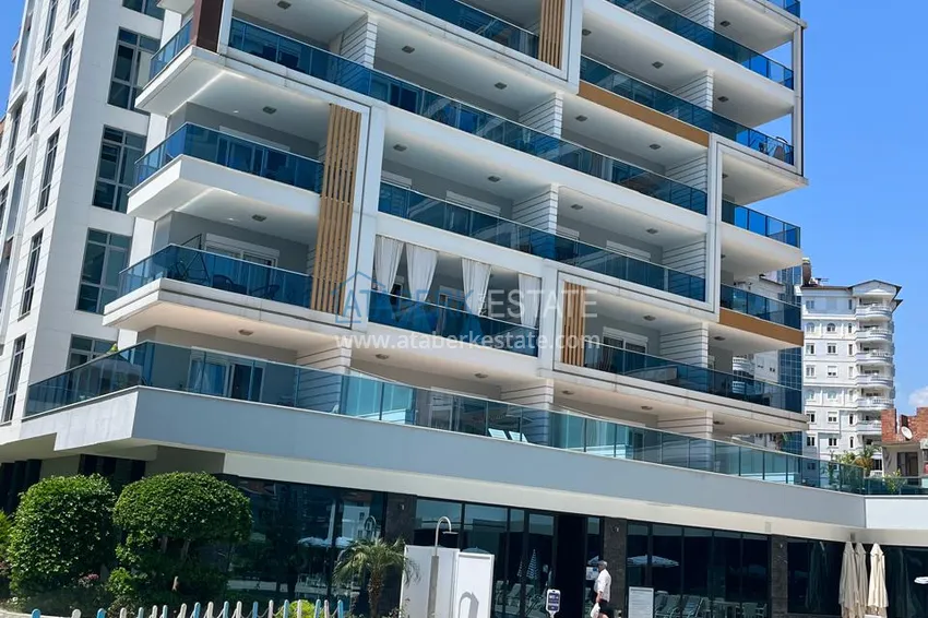 Apartment for rent in Alanya, Tosmur area - furnished, spacious terrace, luxury complex, 250 m beach 6