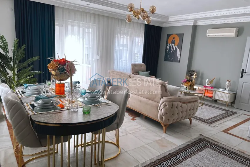 Purchase  Furnished apartment 2+1 in Oba area - only 350 meters to the sea, suitable for residence permit 8 