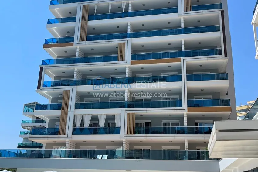 Apartment for rent in Alanya, Tosmur area - furnished, spacious terrace, luxury complex, 250 m beach 7