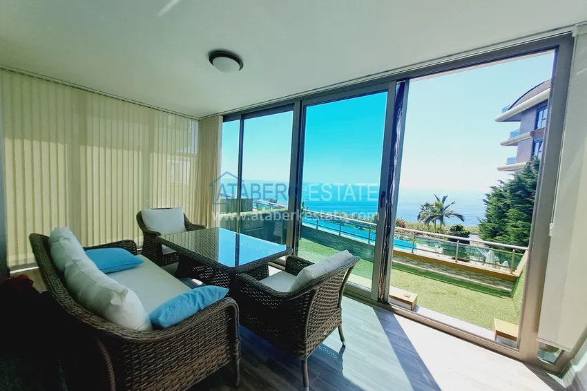 Purchase  Luxury View Apartment with furniture and open terrace - Kargycak, first coastline 13 
