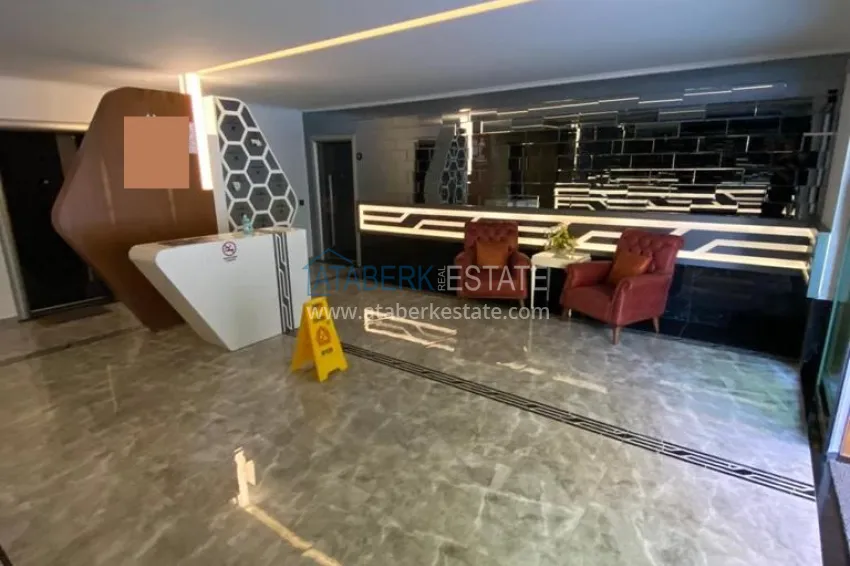 Furnished apartment 1+1 with sea view in luxury complex - Kargycak, first coast line 17