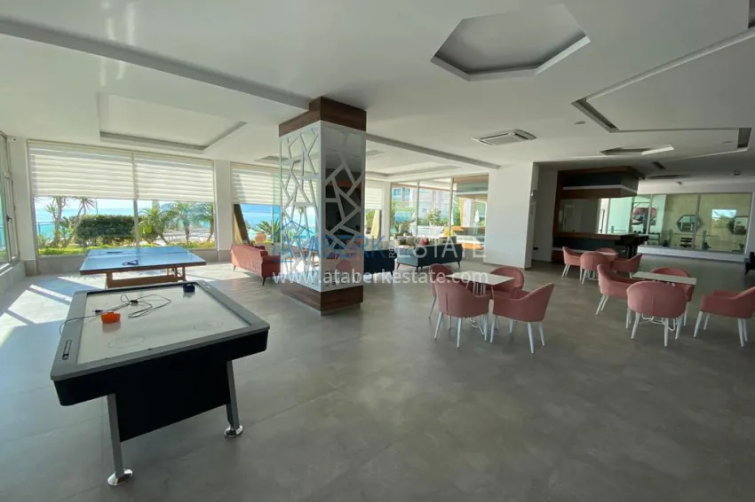 Furnished apartment 1+1 with sea view in luxury complex - Kargycak, first coast line 18