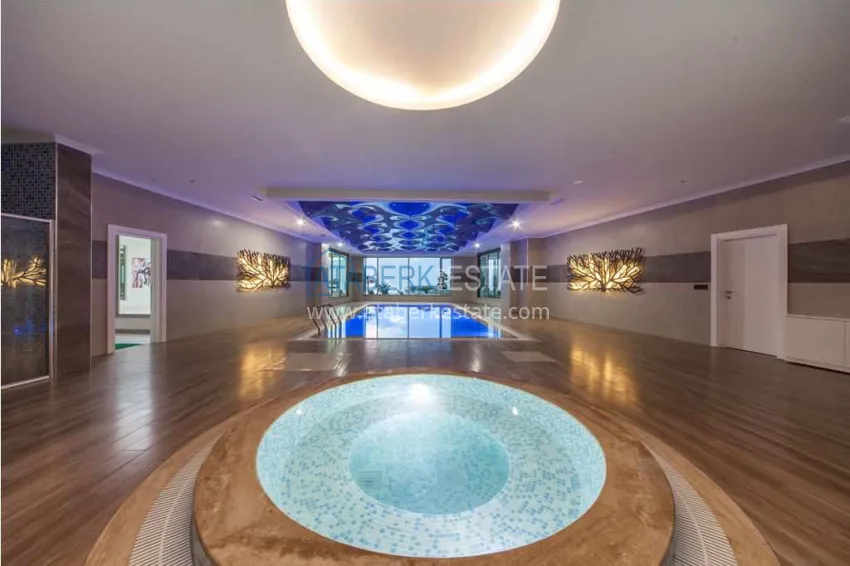 Furnished apartment 1+1 with sea view in luxury complex - Kargycak, first coast line 20