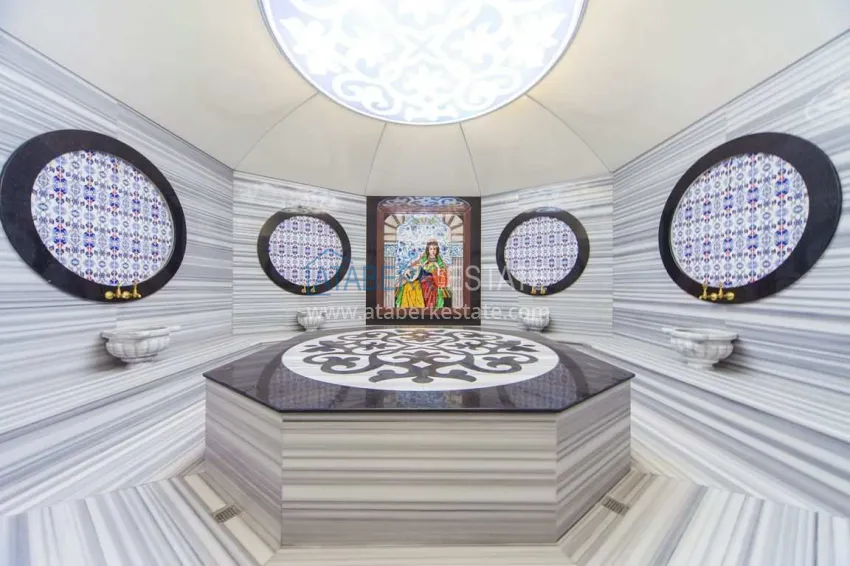 Furnished apartment 1+1 with sea view in luxury complex - Kargycak, first coast line 24