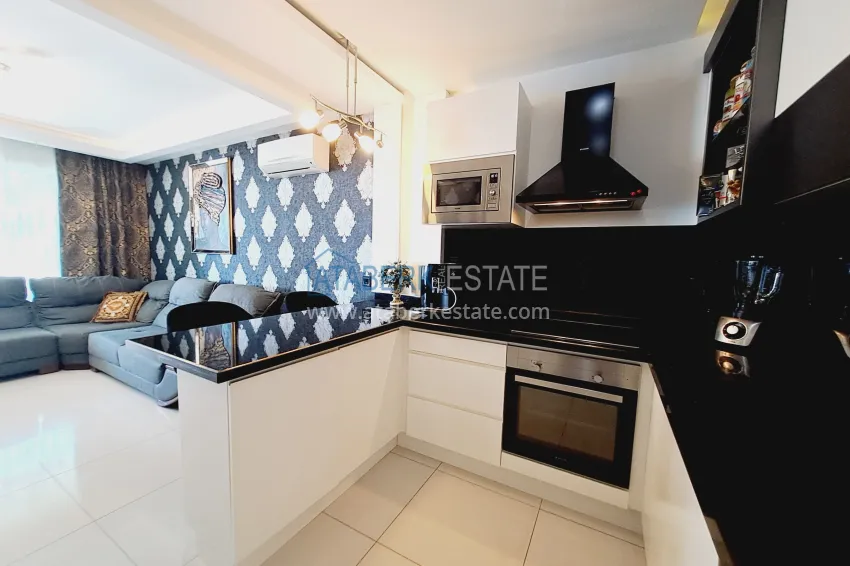 Purchase Furnished apartment 1+1 with sea view in luxury complex - Kargycak, first coast line 3