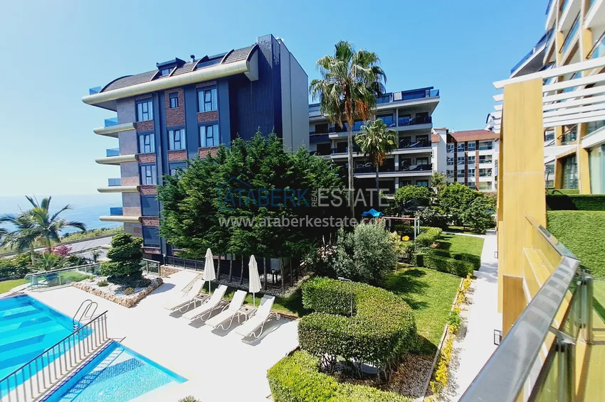 Purchase  Luxury View Apartment with furniture and open terrace - Kargycak, first coastline 4 
