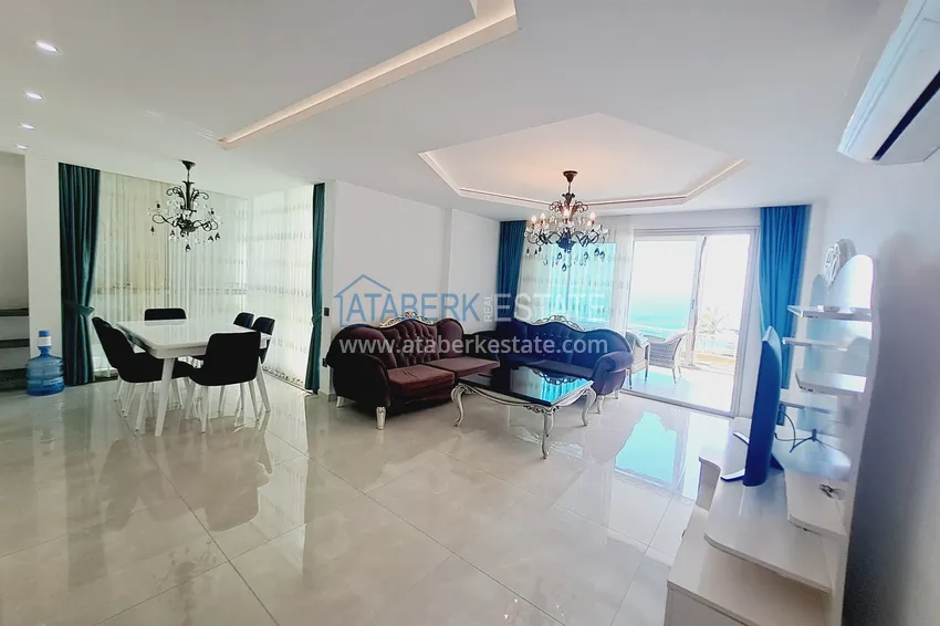 Purchase  Luxury View Apartment with furniture and open terrace - Kargycak, first coastline 7 