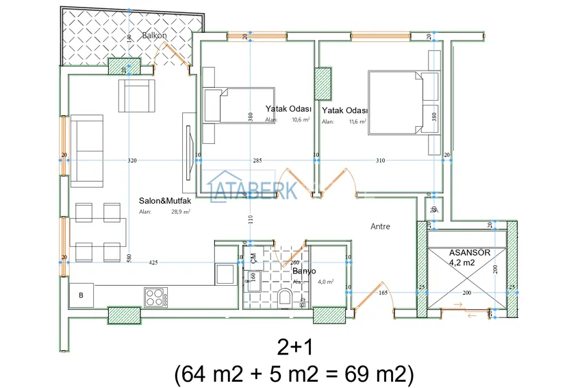 Buy cheap Investment project at the start of sales in the center of Alanya - 300 meters to Cleopatra beach 5 