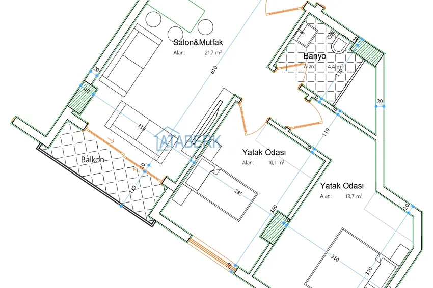 Buy cheap Investment project at the start of sales in the center of Alanya - 300 meters to Cleopatra beach 7 