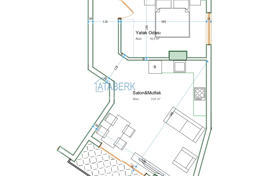 Buy cheap Investment project at the start of sales in the center of Alanya - 300 meters to Cleopatra beach 8 