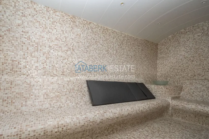 1+1 apartment with furniture and mountain views in a luxury complex — Alanya, Mahmutlar 20 