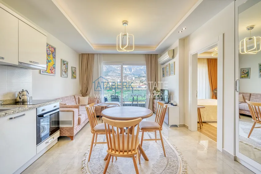 Purchase  Apartment in Mahmutlar, one bedroom apartment with furniture and open mountain view 9 