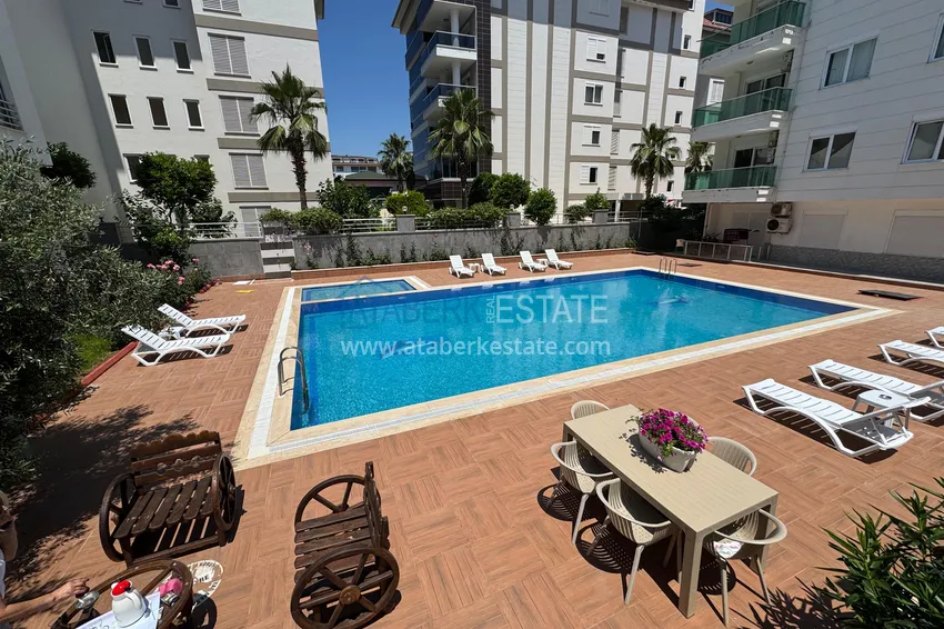 Apartment 2+1 with furniture and glazed balcony - first beach, Kestel district, Alanya 13 