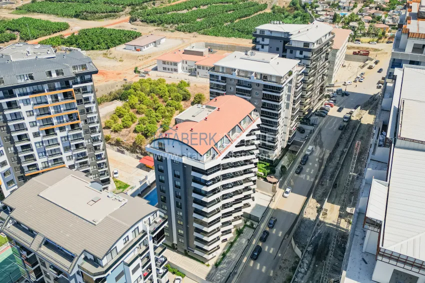 Cozy apartment 1+1 with furniture, glazed balcony and mountain view - Mahmutlar, Alanya 2 