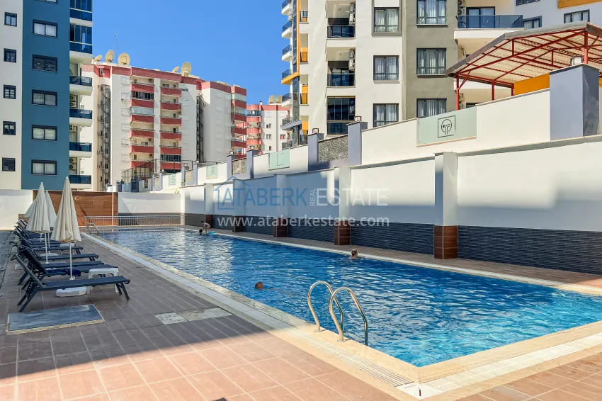 Cozy apartment 1+1 with furniture, glazed balcony and mountain view - Mahmutlar, Alanya 5 