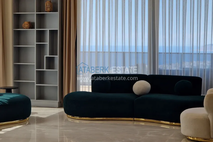 Purchase  View three-storey furnished villa in Kargycak, Alanya - suitable for citizenship 5 