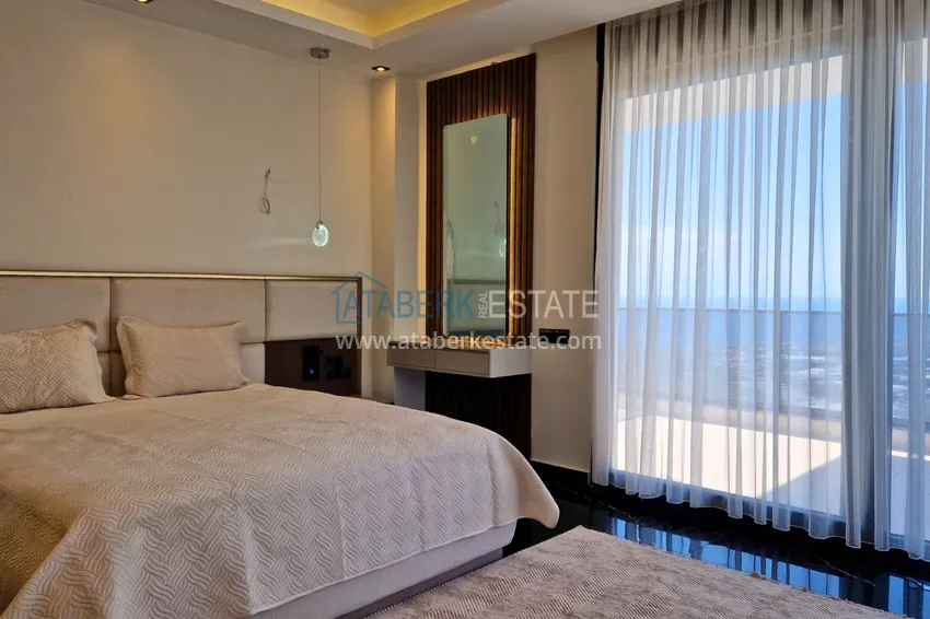Purchase  View three-storey furnished villa in Kargycak, Alanya - suitable for citizenship 7 