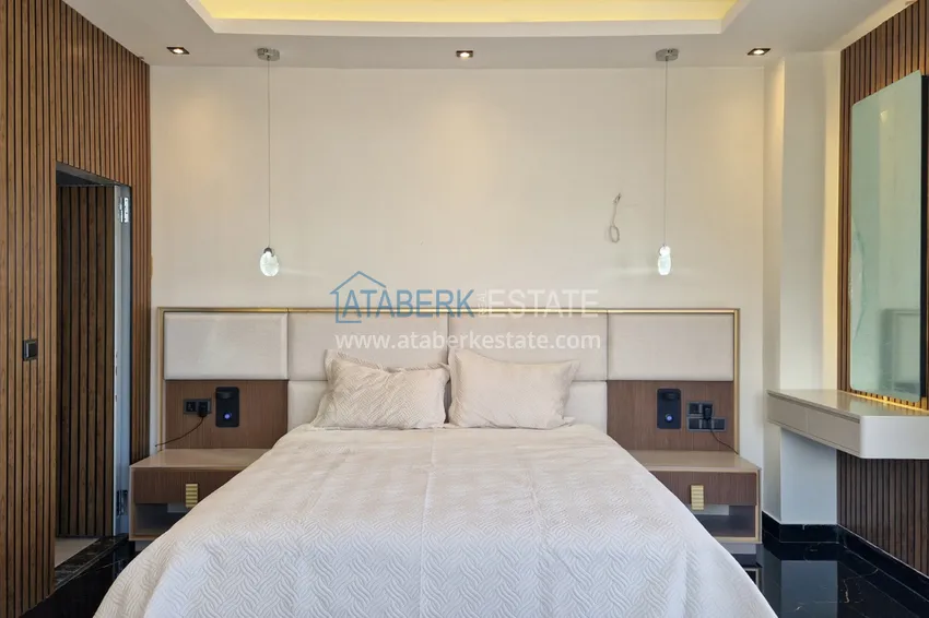 Purchase  View three-storey furnished villa in Kargycak, Alanya - suitable for citizenship 8 