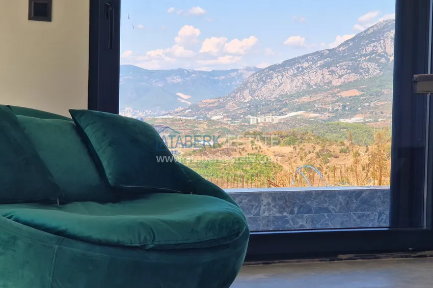 Purchase  View three-storey furnished villa in Kargycak, Alanya - suitable for citizenship 12 