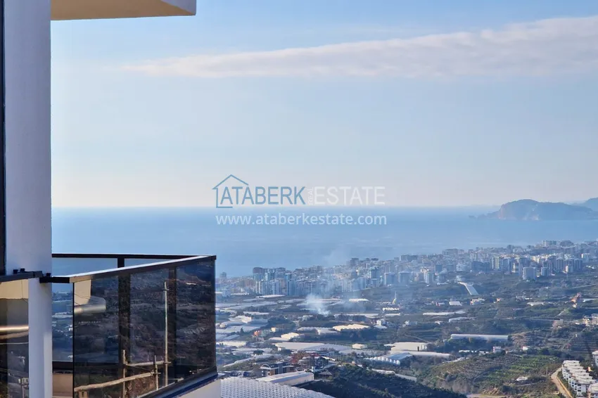 Purchase  View three-storey furnished villa in Kargycak, Alanya - suitable for citizenship 22 