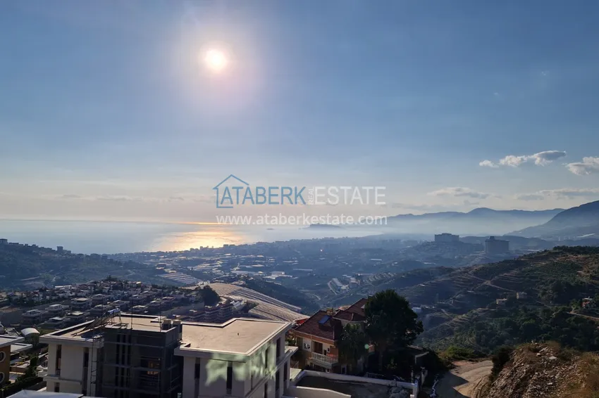 View three-storey furnished villa in Kargycak, Alanya - suitable for citizenship 2 