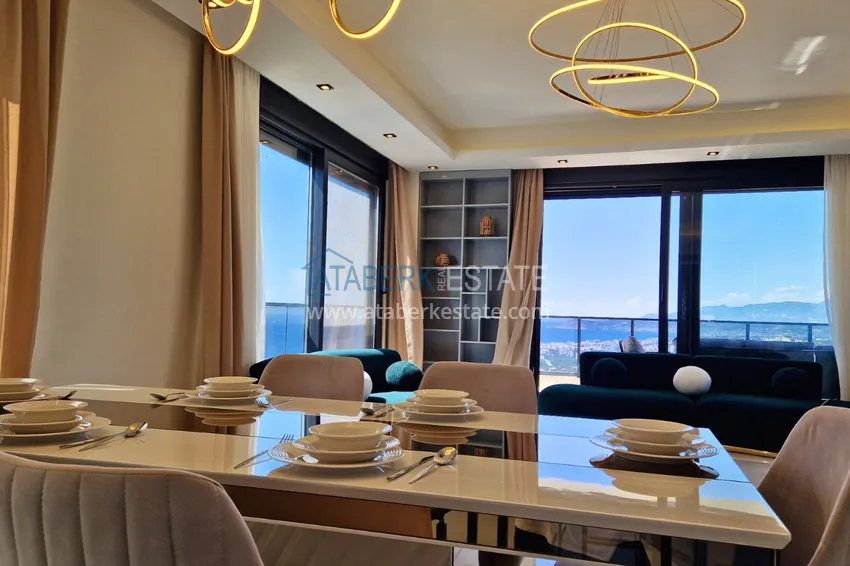 Purchase  View three-storey furnished villa in Kargycak, Alanya - suitable for citizenship 2 