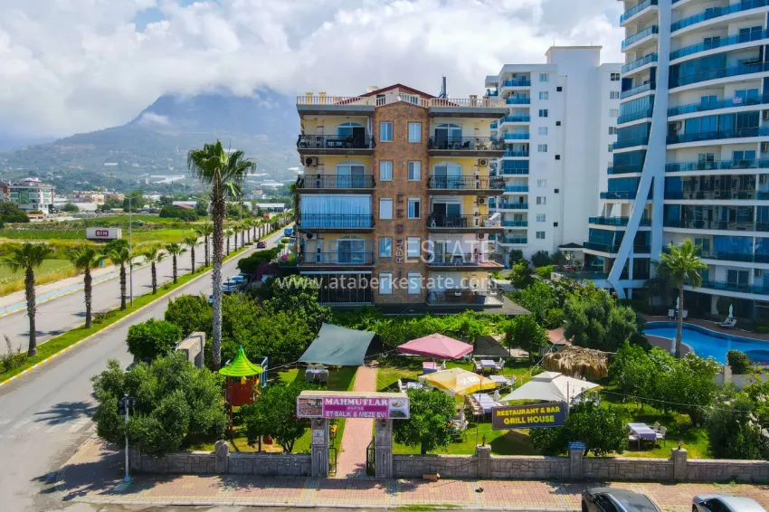 Two-bedroom apartment with furniture and sea view - first coastal apartment, Kestel Alanya 4 