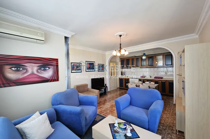 Purchase Two-bedroom apartment with furniture and sea view - first coastal apartment, Kestel Alanya 5 