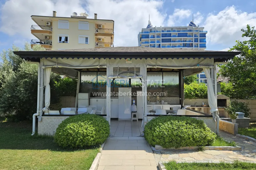 Two-bedroom apartment with furniture and sea view - first coastal apartment, Kestel Alanya 9 